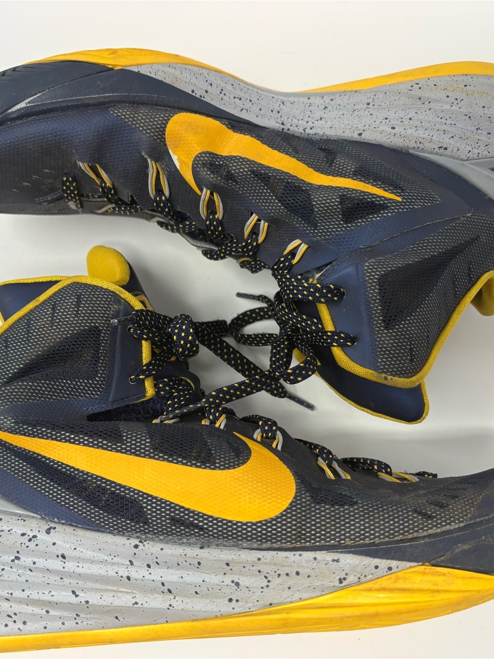 Nike Hyperdunk 2014 Paul George PE Navy Gold Mens Size 12 Basketball Shoes